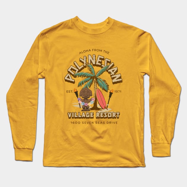 Polynesian village resort Long Sleeve T-Shirt by Polynesian Vibes